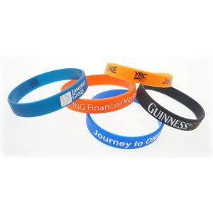 Recycled Silicone Wrist Band w/Printed Logo