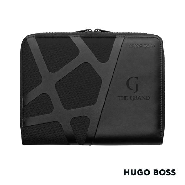 Hugo Boss® A5 Conference Folder with promotional product logo.